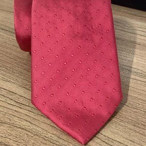 TM LEWIN Pink Polka Dot Silk Neck Tie